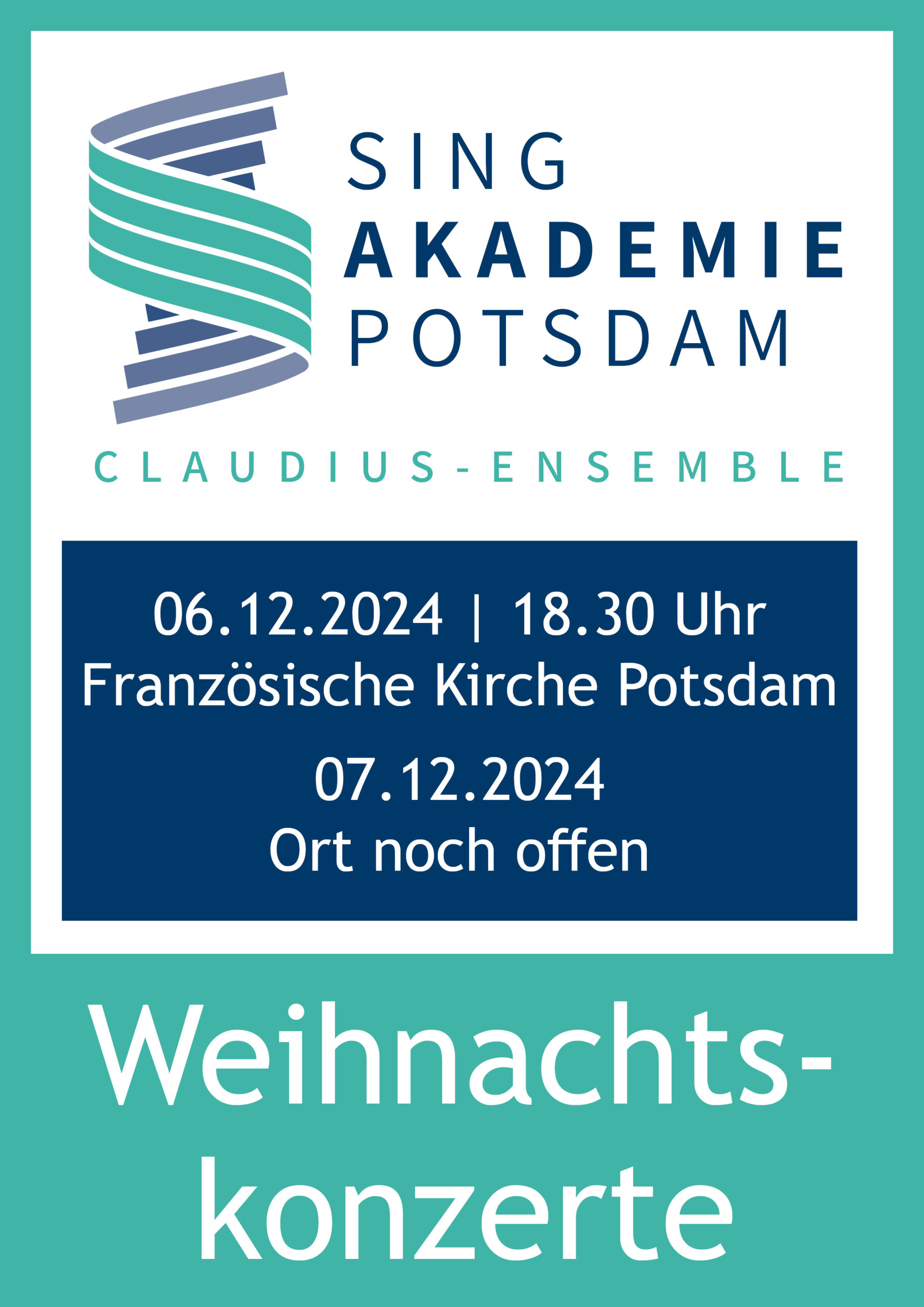 Singakademie Potsdam | Konzerte des Claudius-Ensembles