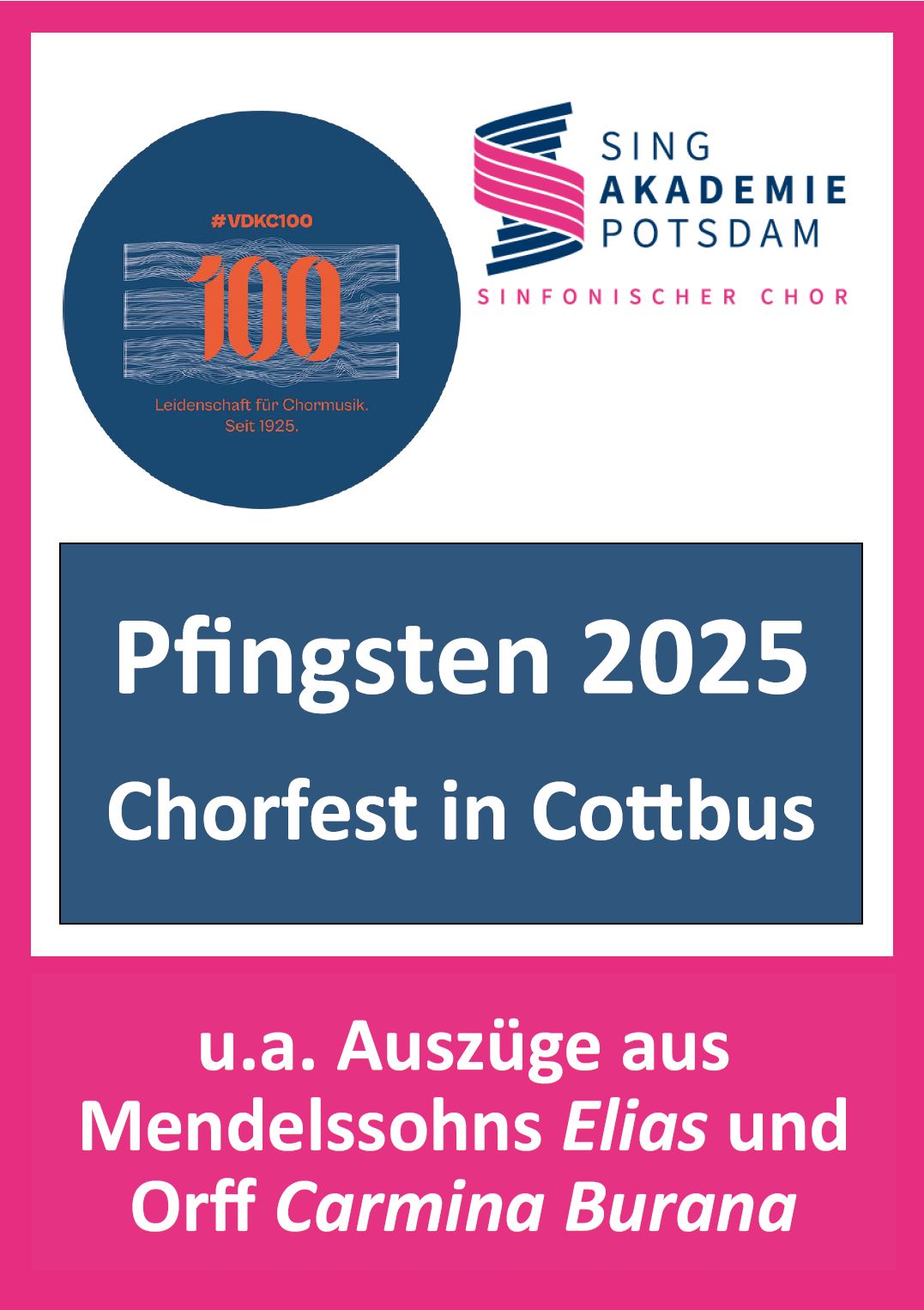 Singakademie Potsdam | Konzerte des Sinfonischen Chores