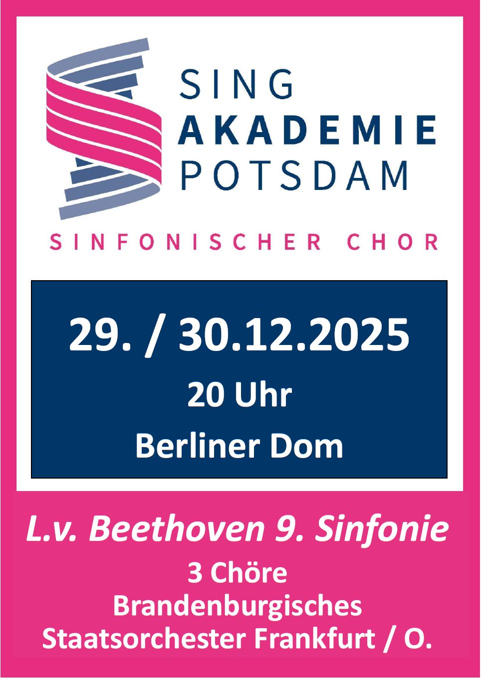 Singakademie Potsdam | Konzerte des Sinfonischen Chores