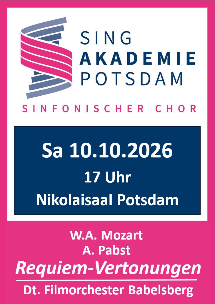 Singakademie Potsdam | Konzerte des Sinfonischen Chores